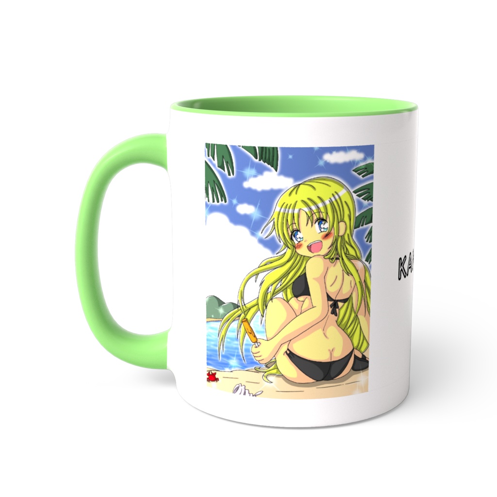 カナコミマグカップ カナと海グリーンver.