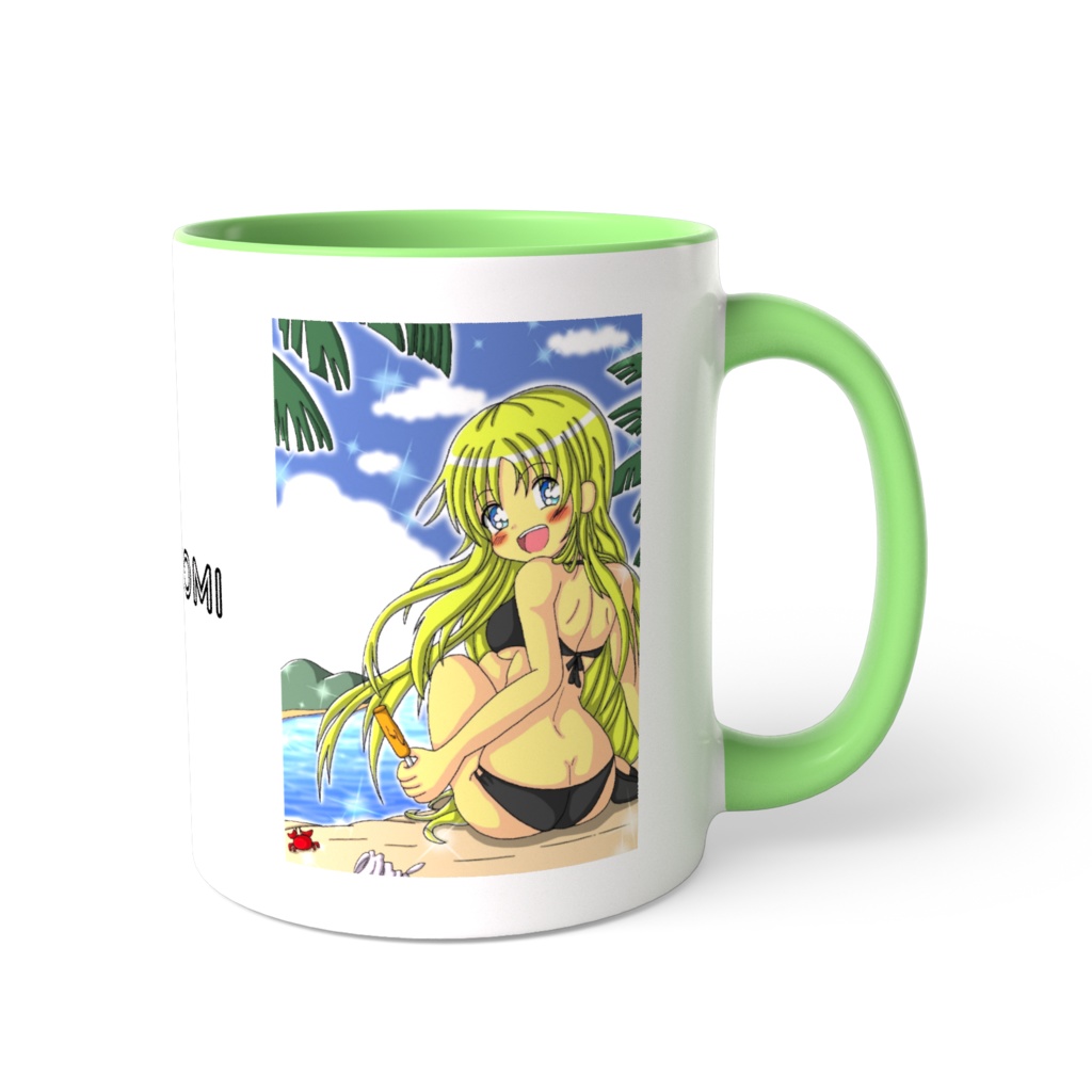 カナコミマグカップ　カナと海グリーンver.