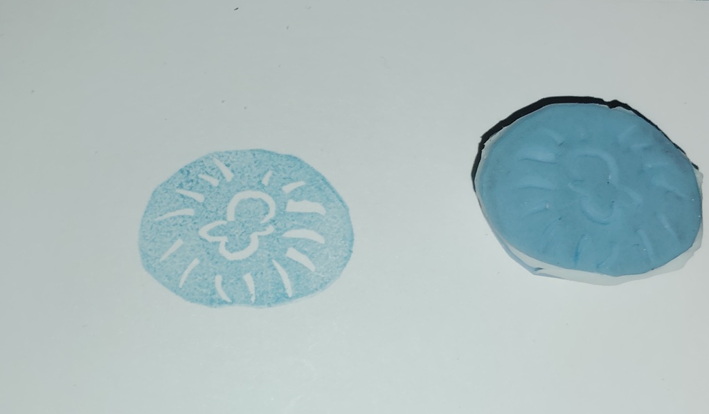 クラゲ 消しゴムはんこ