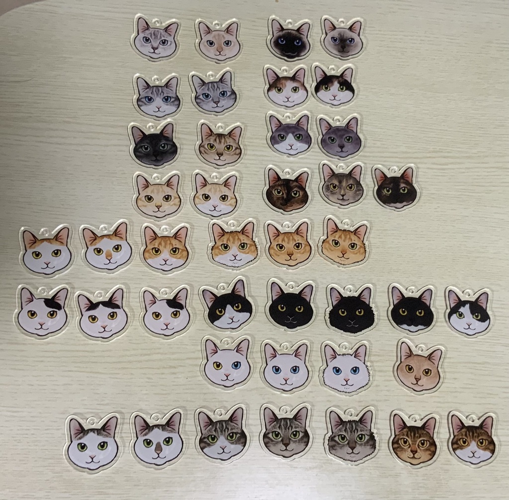 猫ちゃんアクキー(茶トラ長毛)