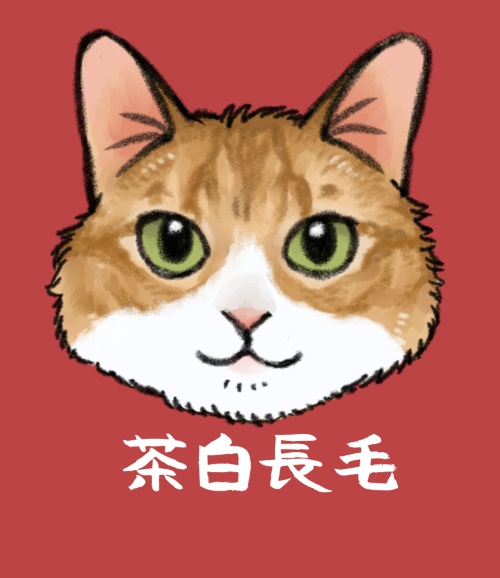 猫ちゃんアクキー（茶白長毛）