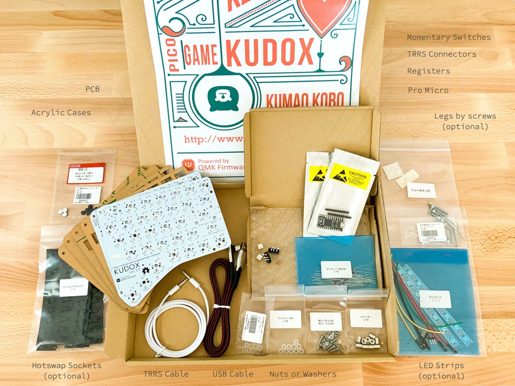 【基板色: 白】Kudox rev3 基本セット