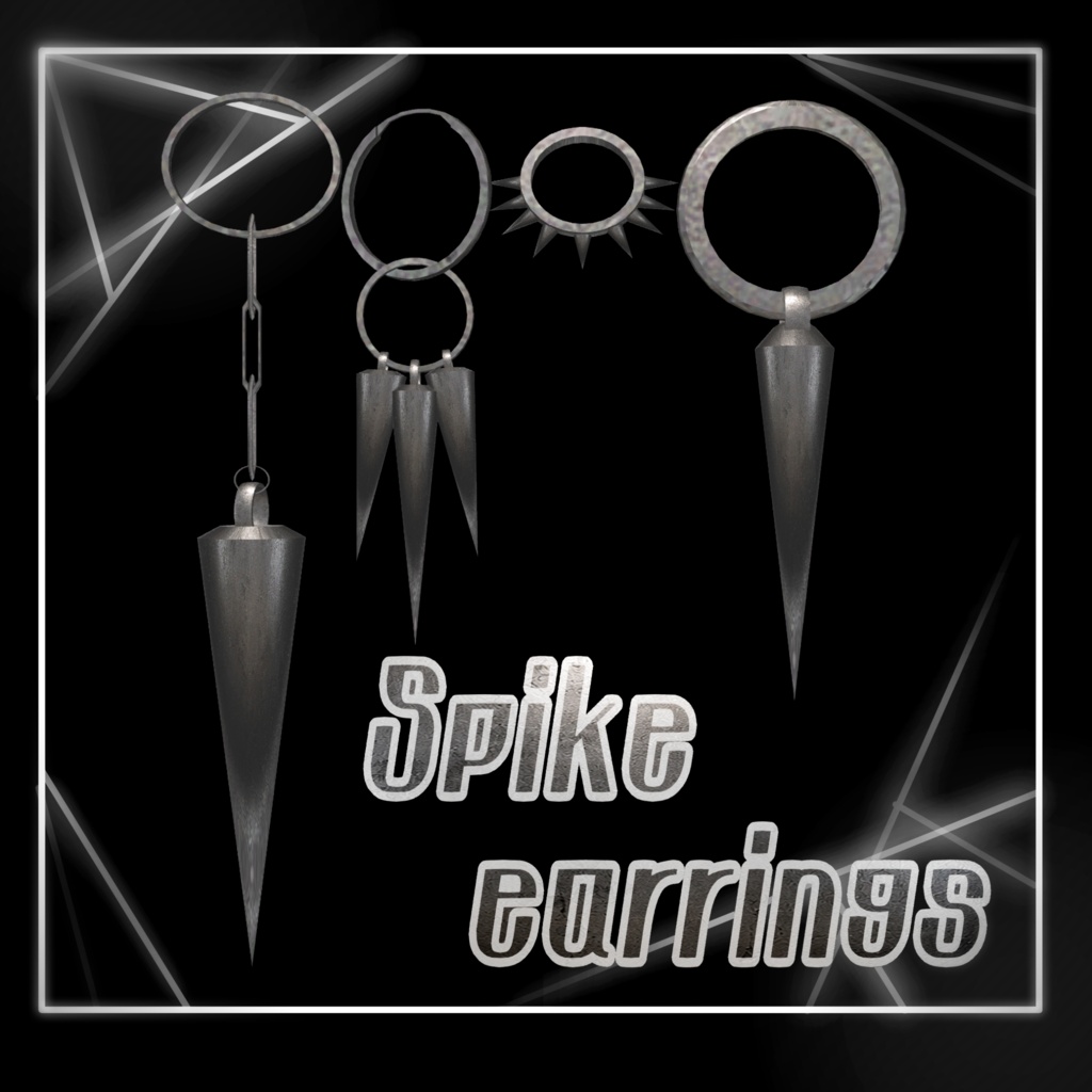 【無料】spike earrings