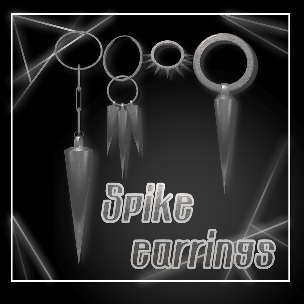 【無料】spike earrings