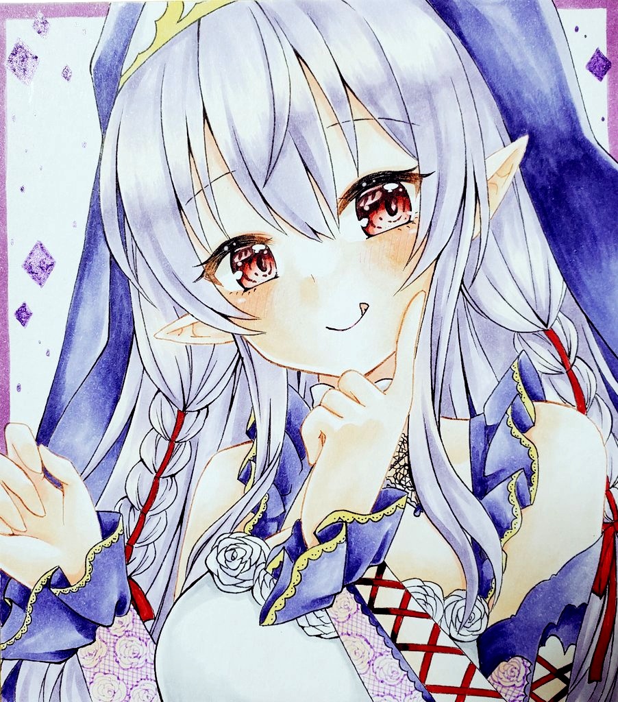 直筆色紙・ヴァンパイア娘ヴィルエ【モン娘TD】