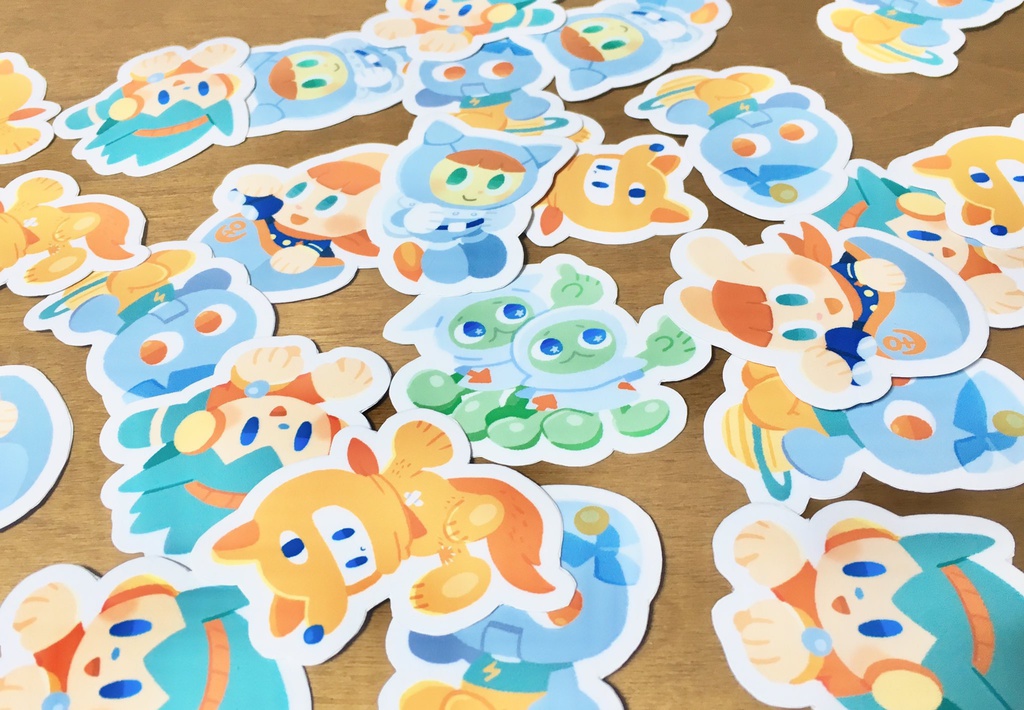 ミミニャミと宇宙の旅ステッカー