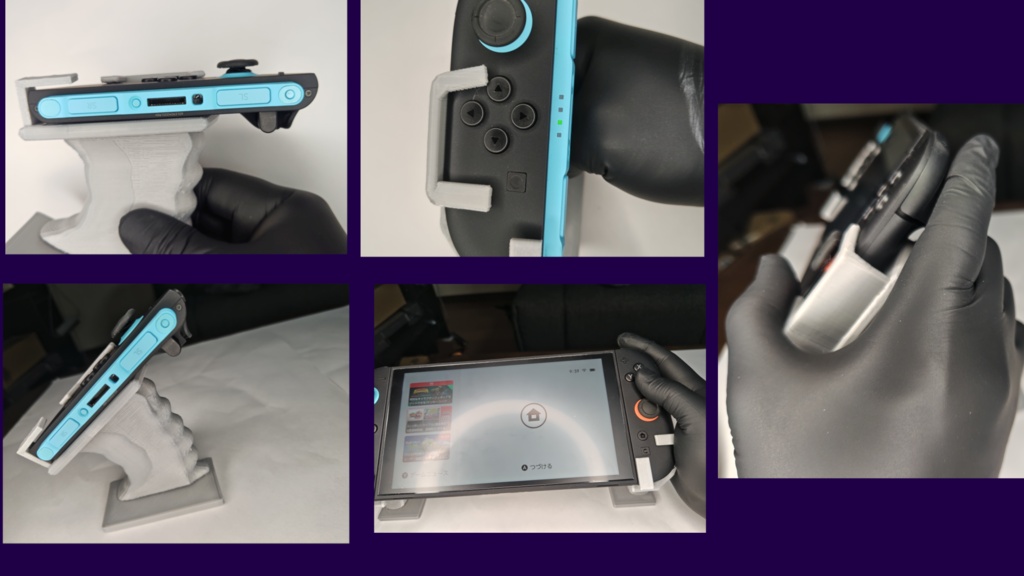 Switch/Switch2対応 ジョイコングリップスタンド 左右セット 黒色