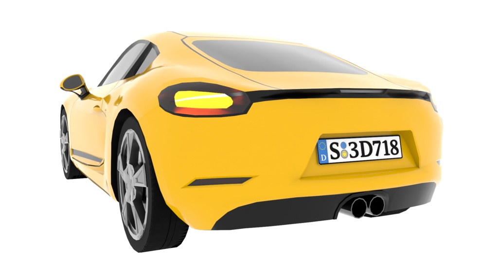 Porsche 718 Cayman 3Dモデル【ローポリモデルあり】