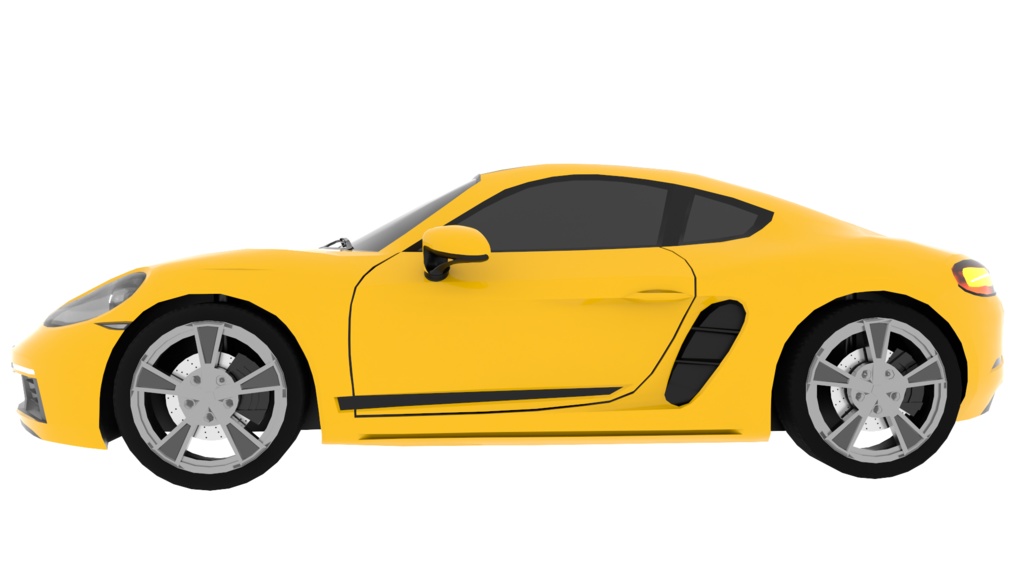 Porsche 718 Cayman 3Dモデル【ローポリモデルあり】