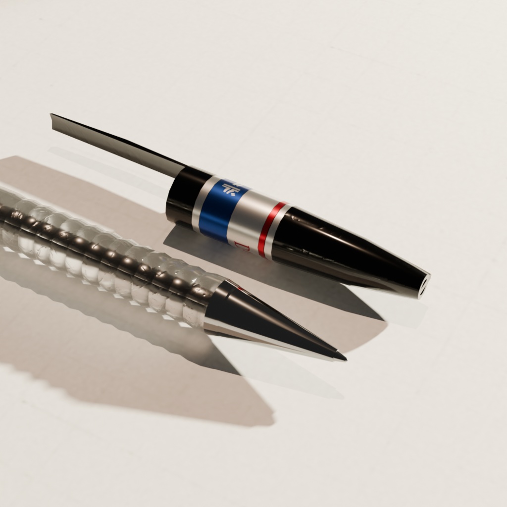 ボールペン【3Dモデル】【ニューハード】【ローポリモデルあり】