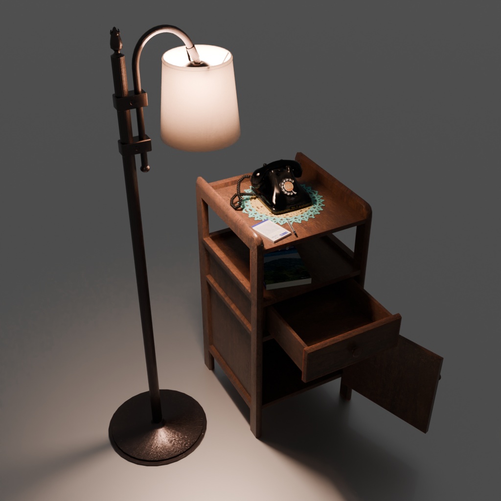 黒電話セット【3Dモデル】【昭和レトロ】