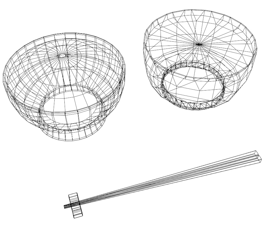 ご飯と味噌汁【3Dモデル】