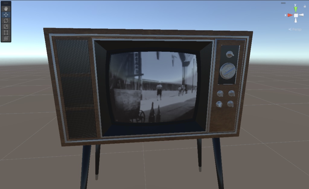 白黒テレビ【3Dモデル】【ローポリモデルあり】