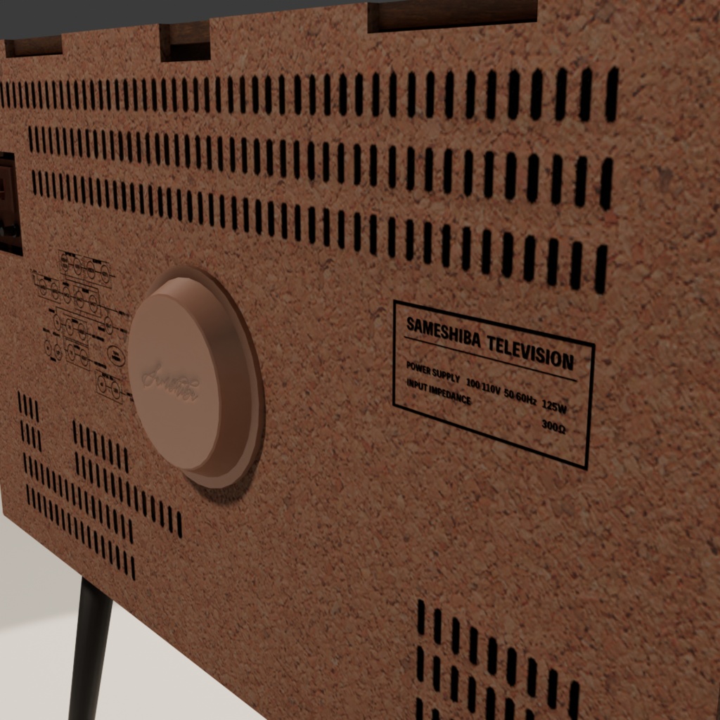 白黒テレビ【3Dモデル】【ローポリモデルあり】