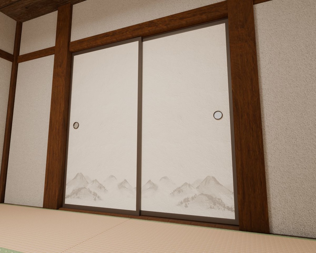 8畳間和室【3Dモデル】【家具なし】