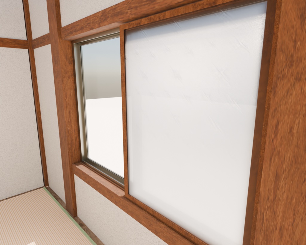 8畳間和室【3Dモデル】【家具なし】