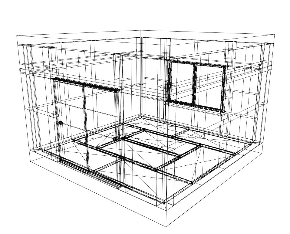 8畳間和室【3Dモデル】【家具なし】