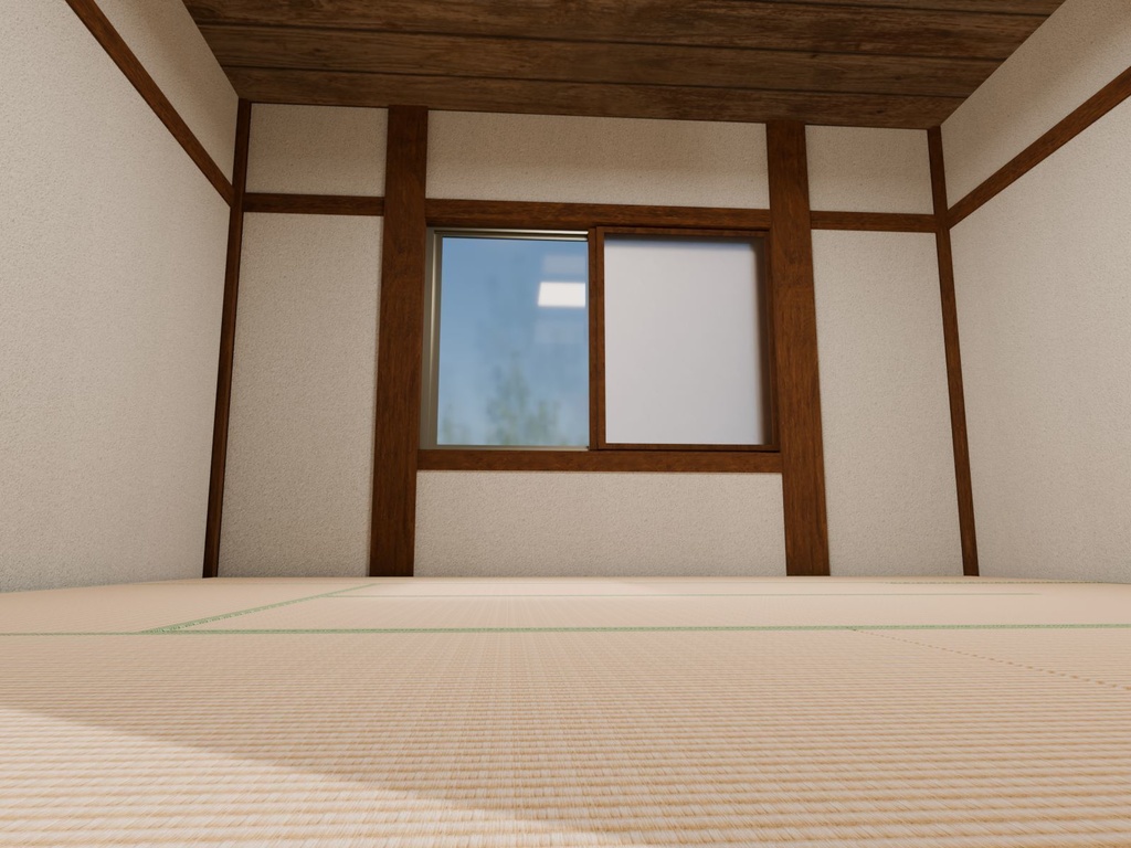 8畳間和室【3Dモデル】【家具なし】