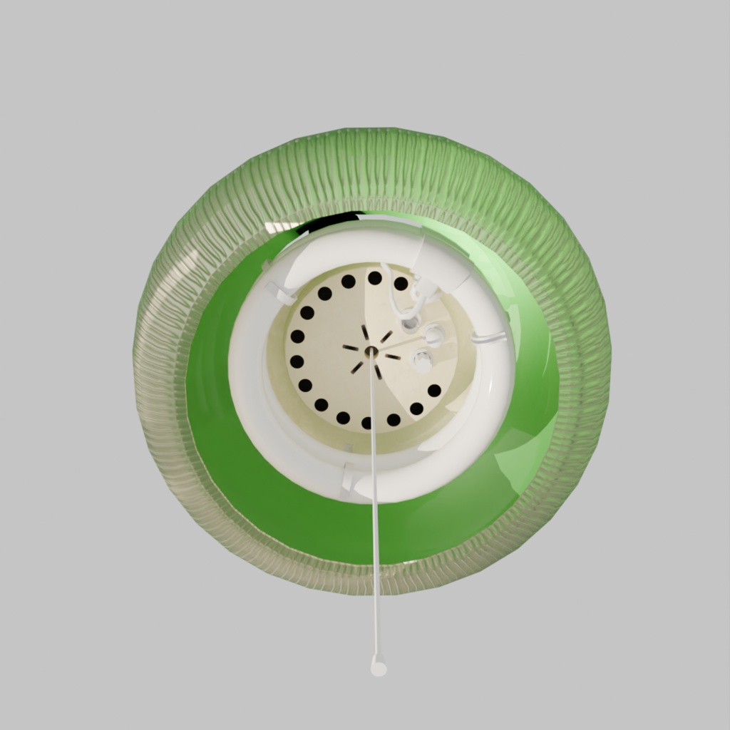 【3Dモデル】レトロポップ吊り下げ照明【蛍光灯】【昭和】