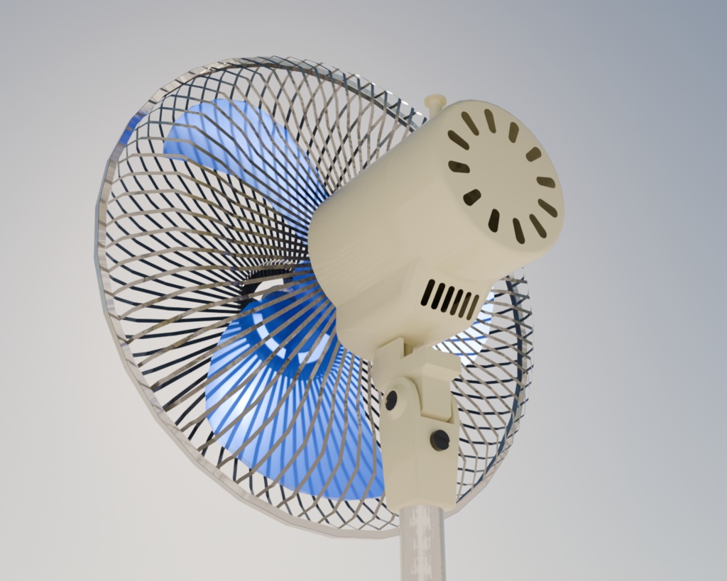 【3Dモデル】レトロ扇風機【アニメーション付き】