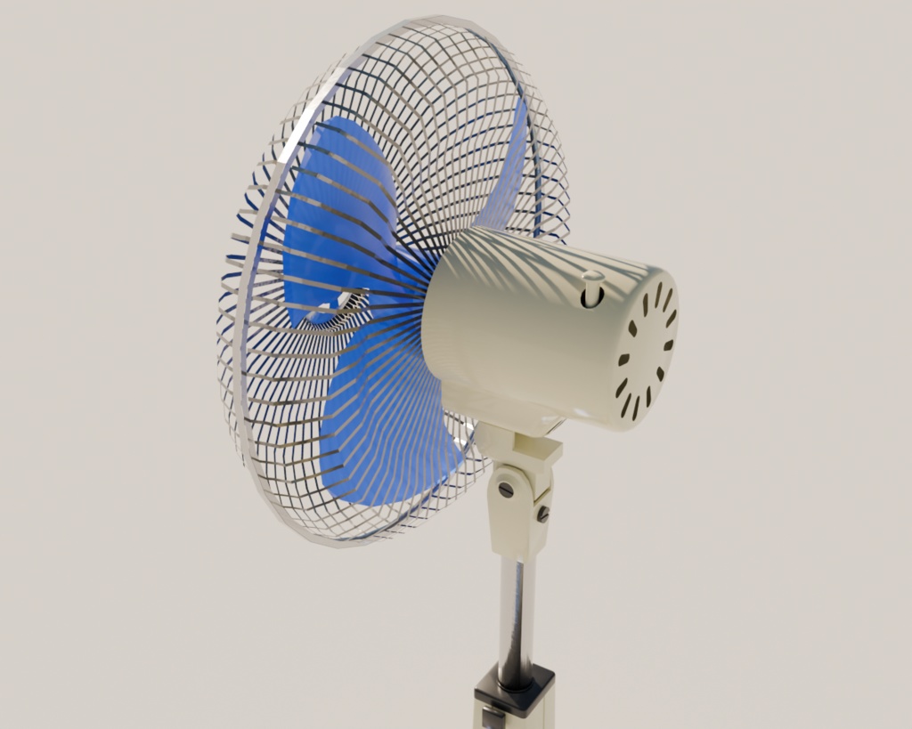 【3Dモデル】レトロ扇風機【アニメーション付き】