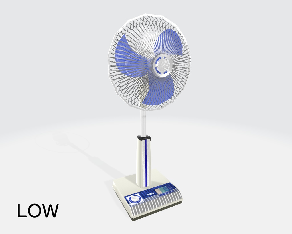 【3Dモデル】レトロ扇風機【アニメーション付き】