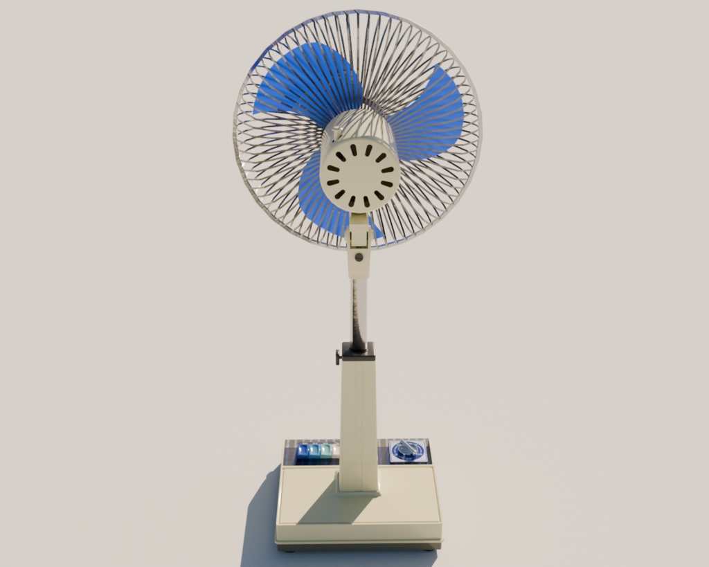 【3Dモデル】レトロ扇風機【アニメーション付き】