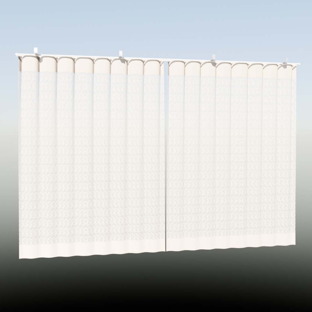 【3Dモデル】レースカーテン