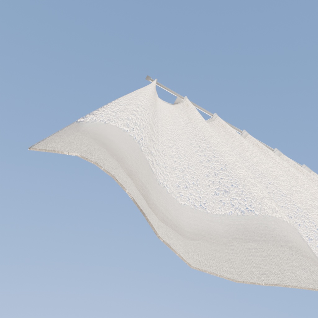 【3Dモデル】レースカーテン