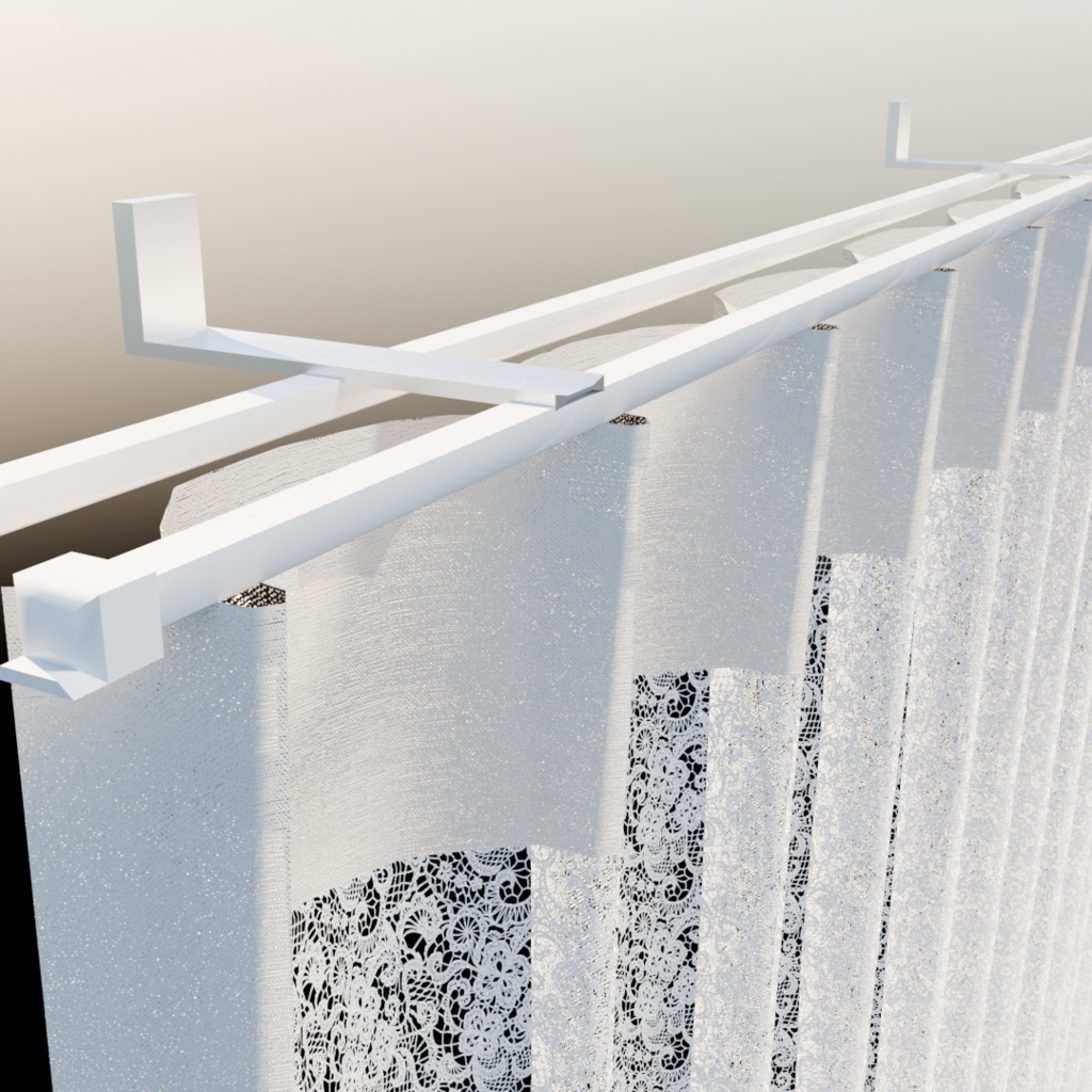 【3Dモデル】レースカーテン