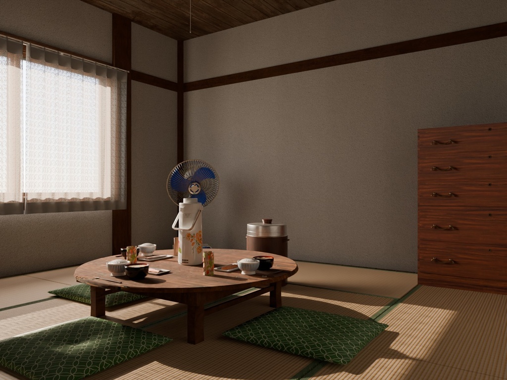 お茶の間セット【3Dモデル】