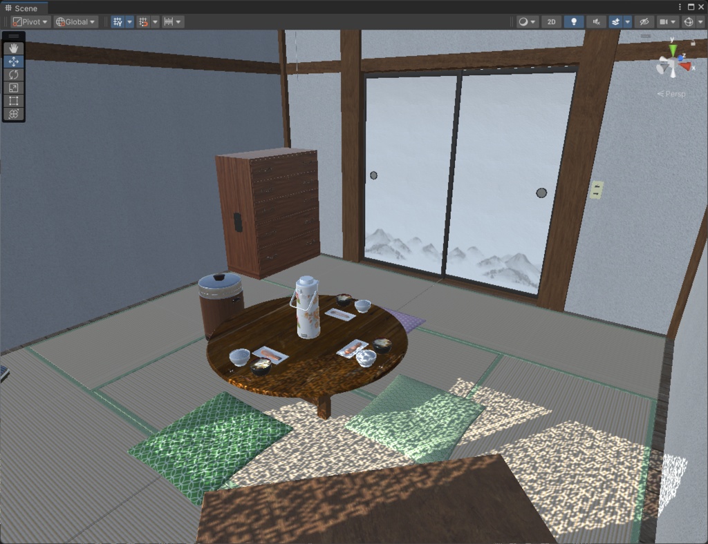 お茶の間セット【3Dモデル】