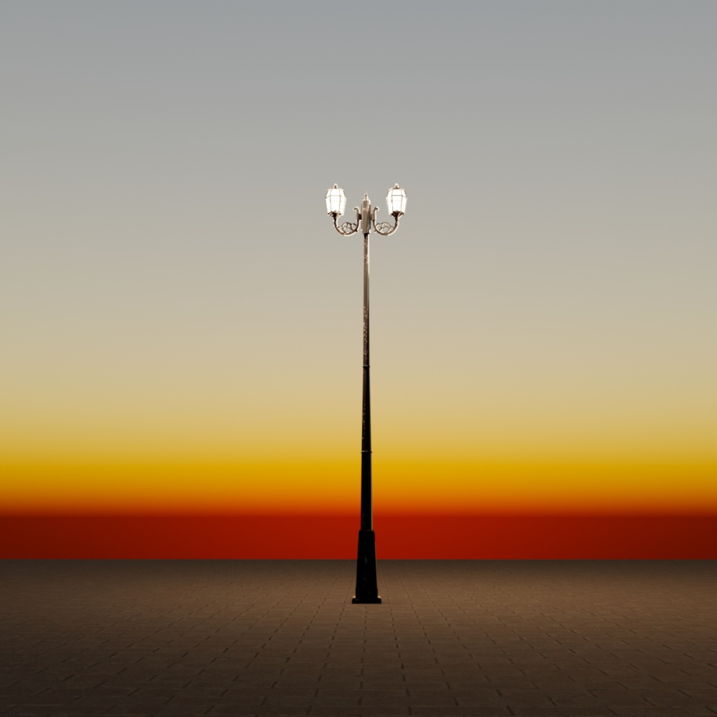 【3Dモデル】アンティーク街灯