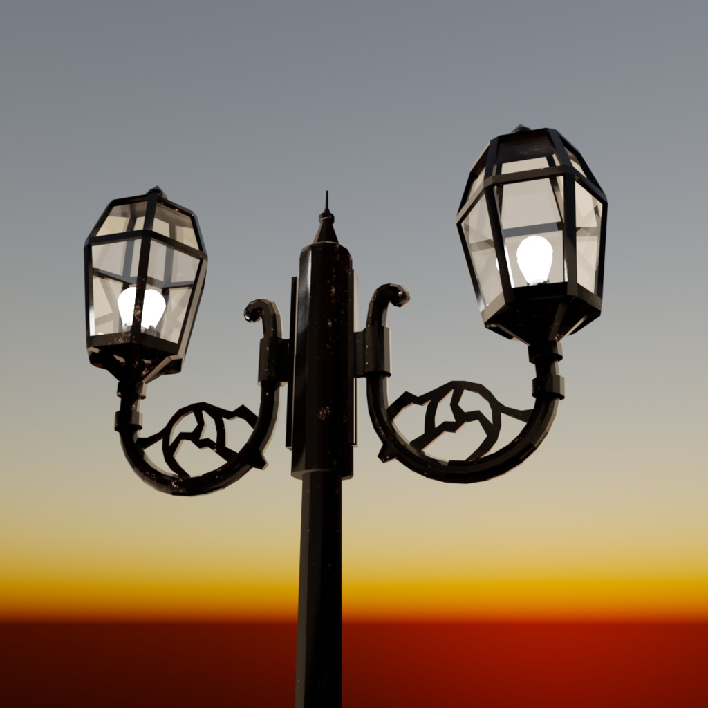 【3Dモデル】アンティーク街灯