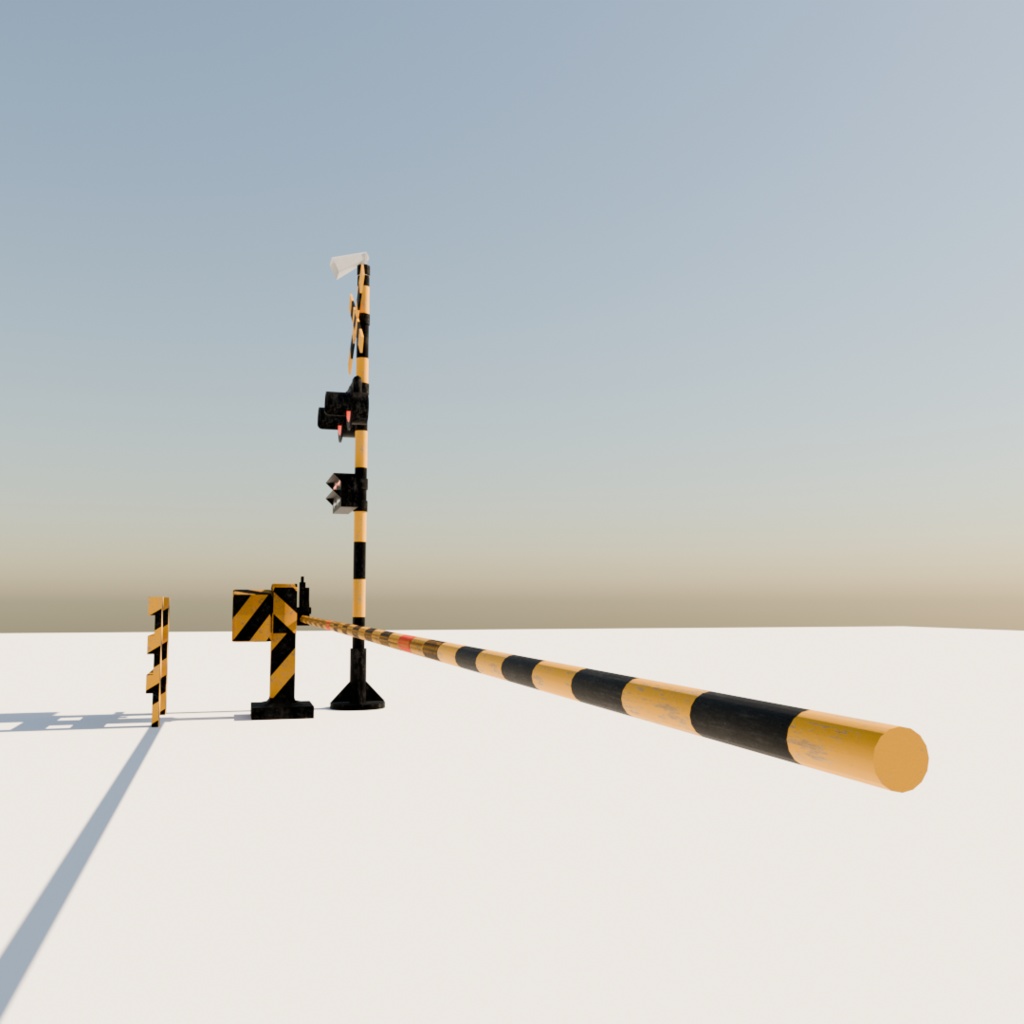 踏切【3Dモデル】