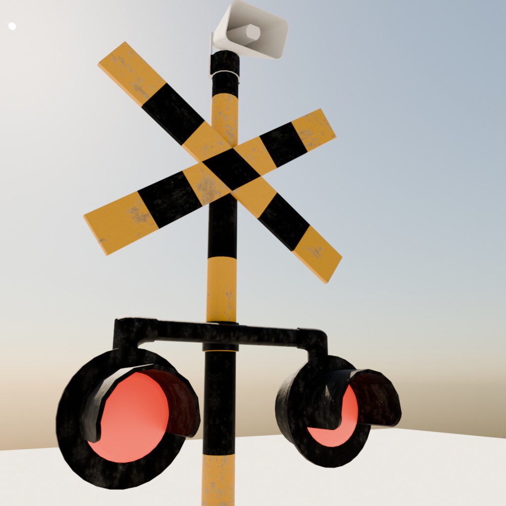 踏切【3Dモデル】