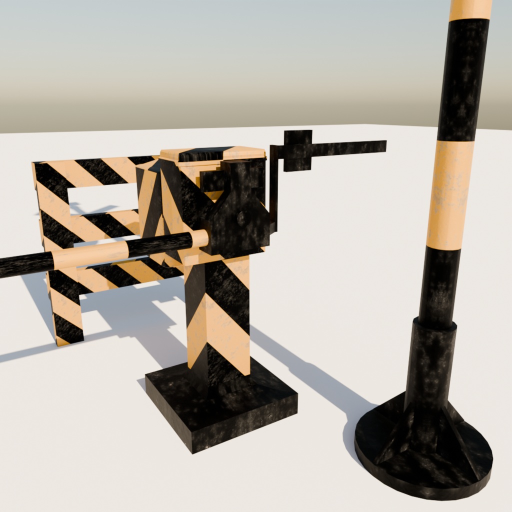 踏切【3Dモデル】