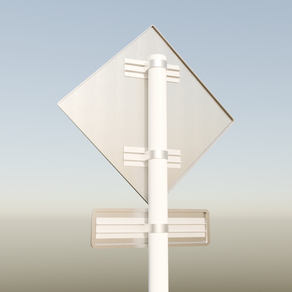 【3Dモデル】踏切あり【道路標識207A、207B】