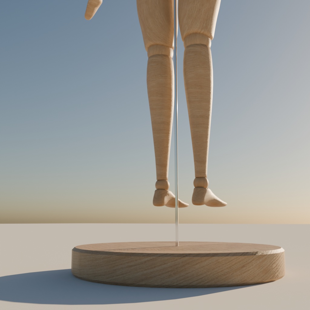 【3Dモデル】デッサン人形【スキニング済み】