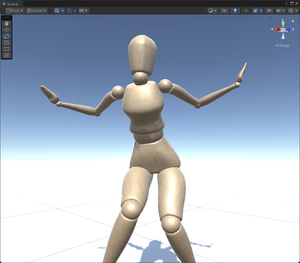 【3Dモデル】デッサン人形【スキニング済み】