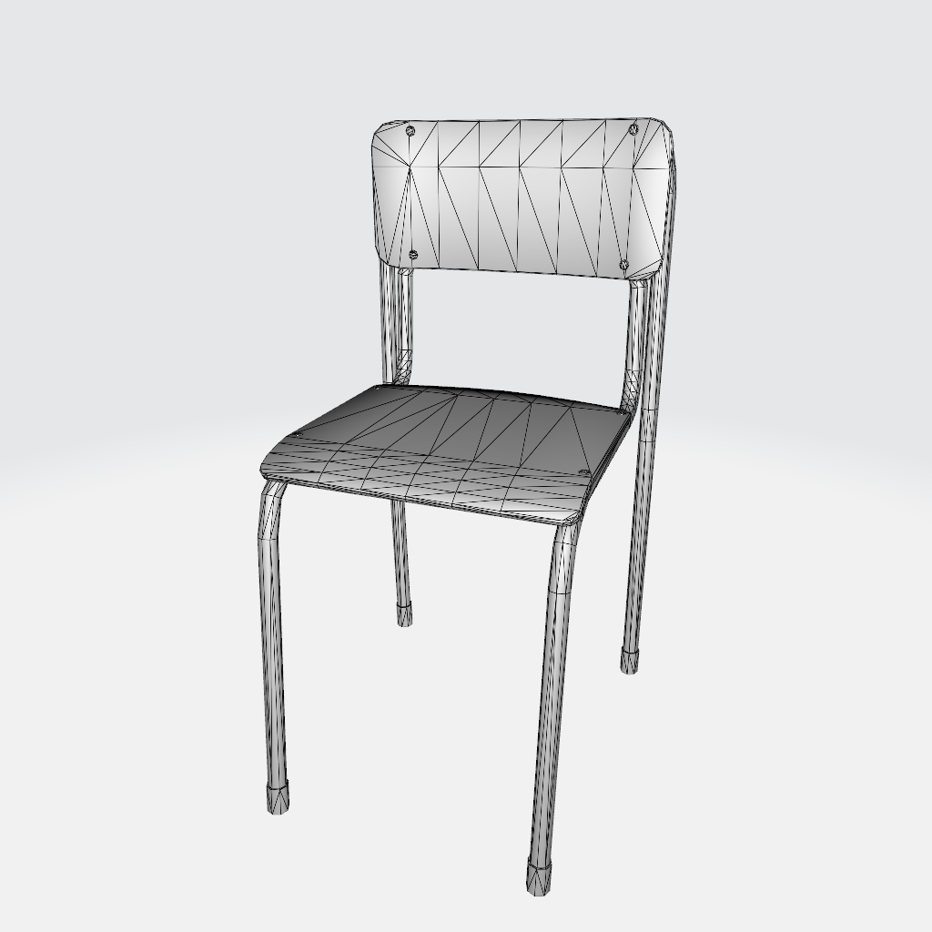 【3Dモデル】学校の机と椅子