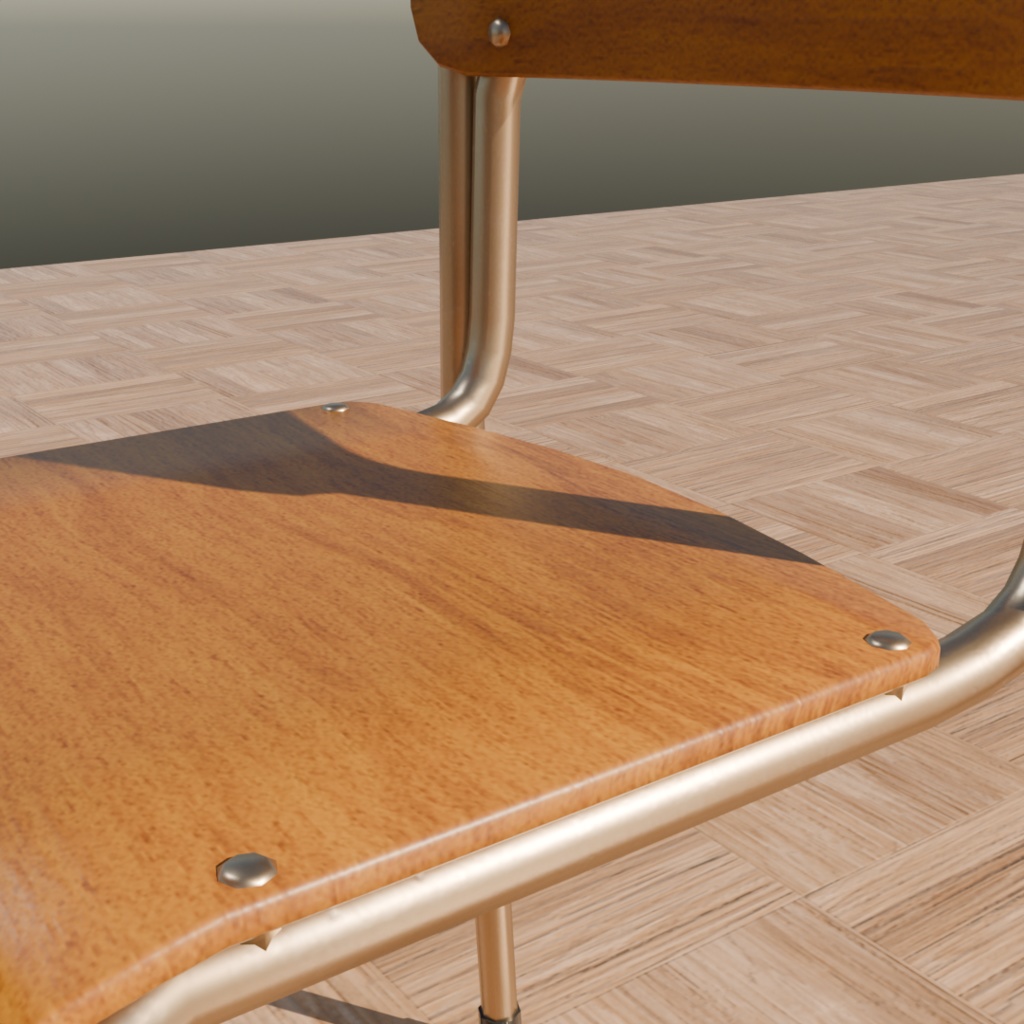 【3Dモデル】学校の机と椅子