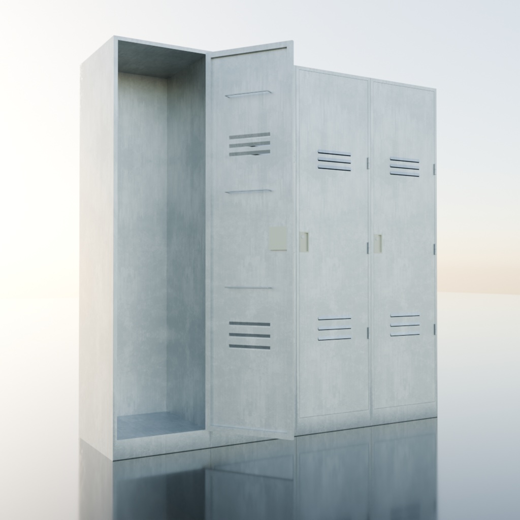 【3Dモデル】スチールロッカー