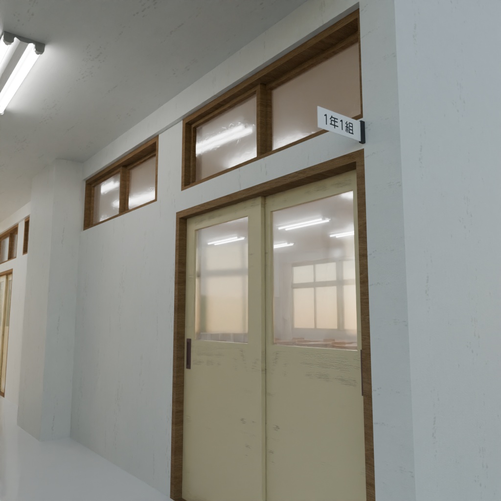【3Dモデル】教室セット