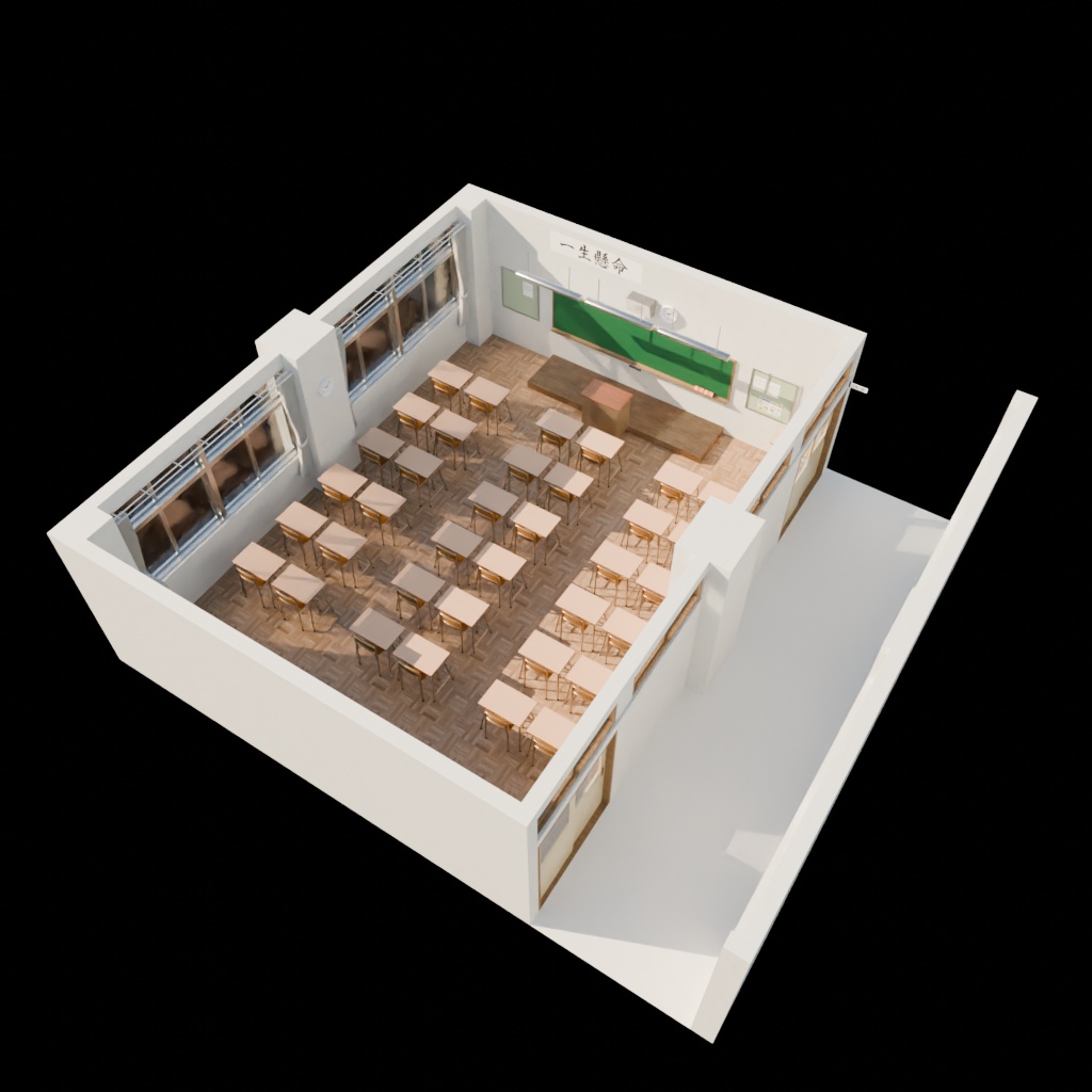 【3Dモデル】教室セット