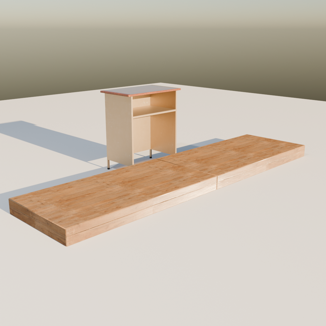 【3Dモデル】教卓と教壇 - フェイバーズ研究室 - BOOTH