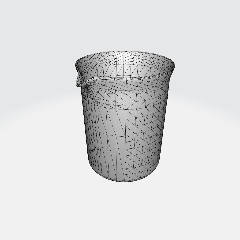 【3Dモデル】ビーカーセット【100ml、200ml、300ml、500ml】