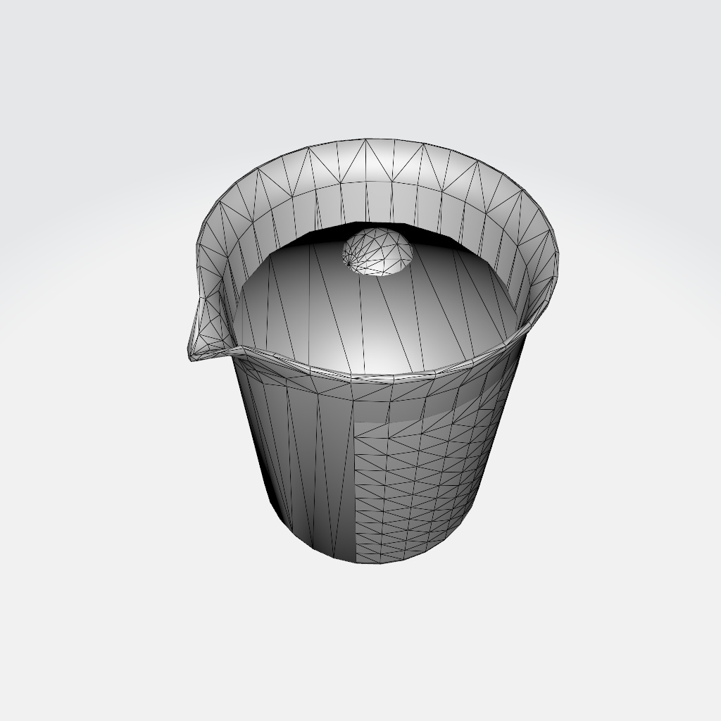 【3Dモデル】ビーカーに沈む眼球
