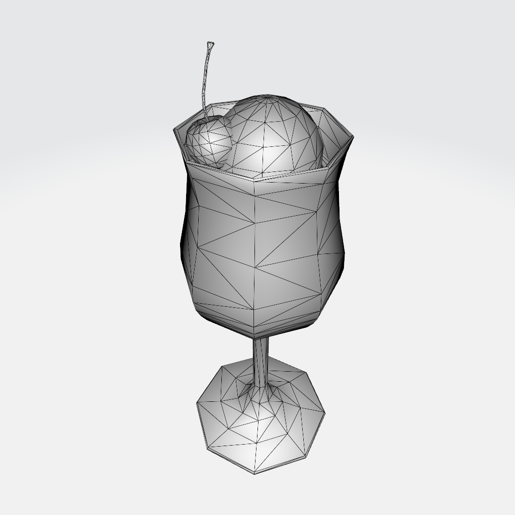 【3Dモデル】メロンクリームソーダ