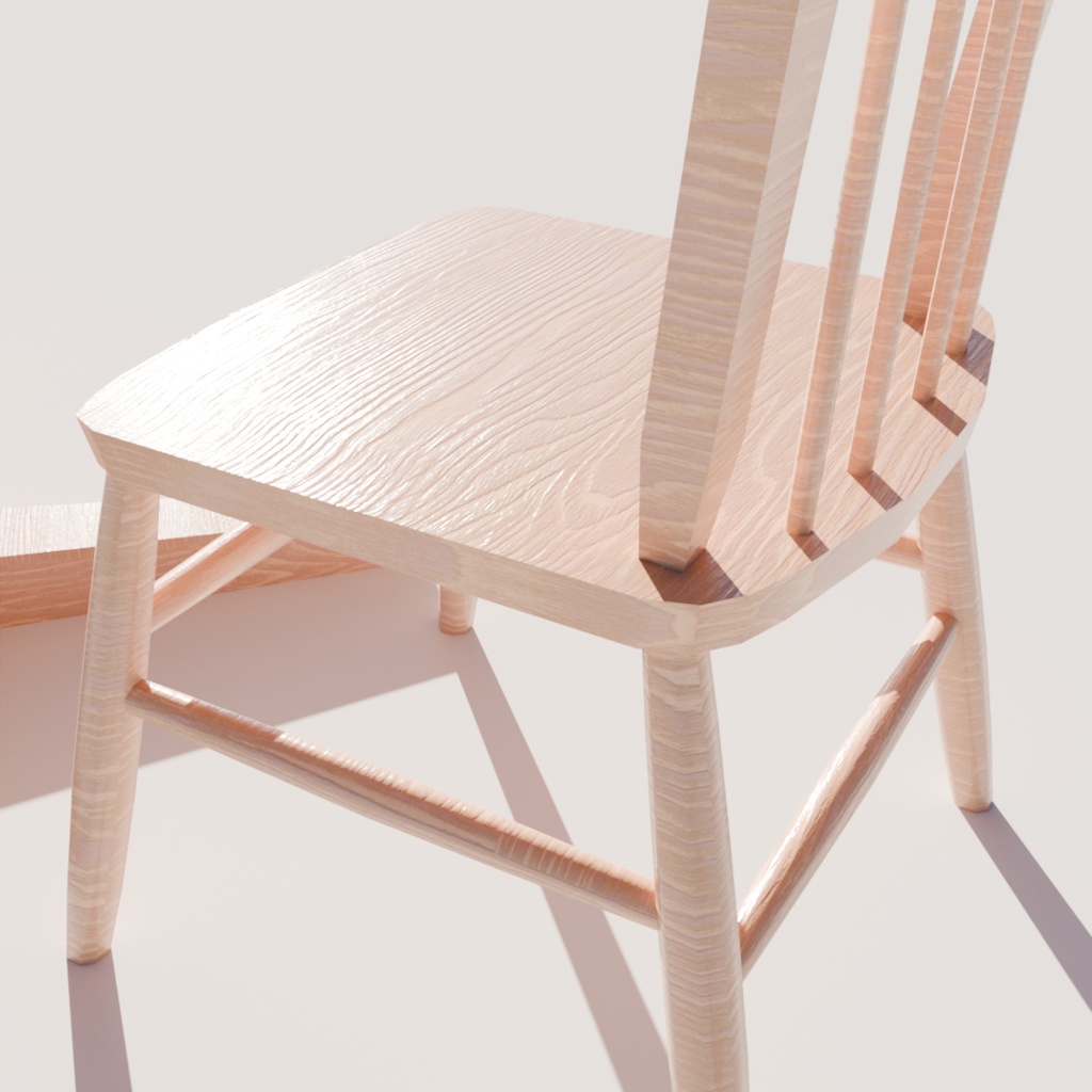 【3Dモデル】カフェチェア・テーブル